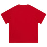 Sp5der Spider Web Print Gothic Punk T-Shirt Red